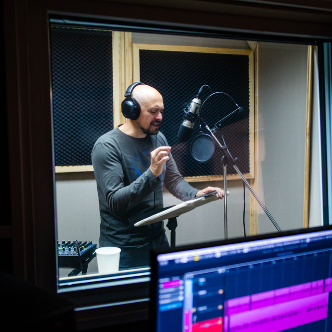 Man in a Recording Studio